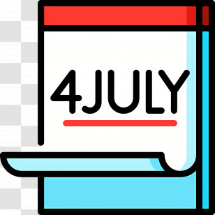 4th Of July - 4th Of July Calendar Date Transparent PNG