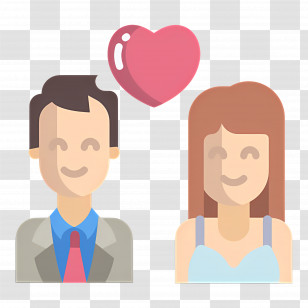 Wedding Couple - Couple With Heart Icon Transparent PNG