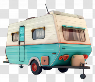Travel Trailer - Retro Caravan Trailer For Travel Adventures Transparent PNG