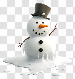 Melting Snowman - Melting Snowman Cartoon Transparent PNG