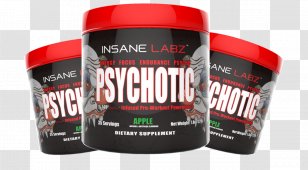 Brand Insane Labz Psychotic Pre-workout Dietary Supplement Product Design - Serving Size - Fitness Weight Loss Transparent PNG