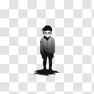 Stop Bullying Day - Boy With Shadow Transparent PNG