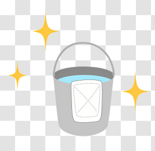 Icon - Sparkling Clean Bucket Transparent PNG