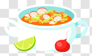 Soup - Radish Soup In White Bowl Transparent PNG