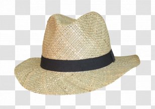 Fedora Straw Hat Sun Cloche - Cap - Sunhat Transparent PNG