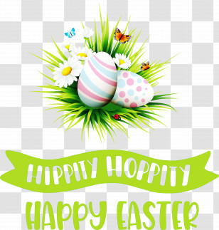 Hippity Hoppity Happy Easter Transparent PNG