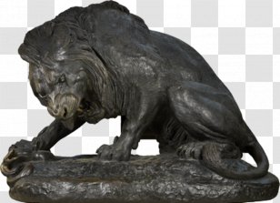 Chimei Museum Bronze Sculpture - Cat Like Mammal - Antoinelouis Barye Transparent PNG