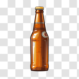 Beer Bottle - Illustration Of A Beer Bottle Transparent PNG