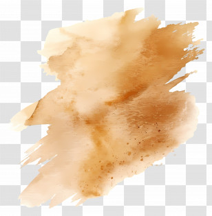 Beige Watercolor Stain - Brown Watercolor Splash Background Transparent PNG