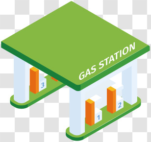 Gas Station - Gas Station Building Illustration Transparent PNG