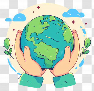 World Ozone Day - Illustration Of Earth In Hands For Nature Conservation Transparent PNG
