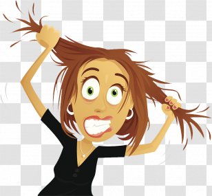 Hair Trichotillomania Cartoon Clip Art - Silhouette - The Illustration Grabbed In A Hurry Transparent PNG