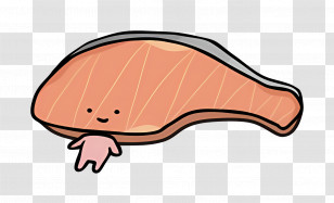Kirimichan - Cute Salmon Character With A Smile Transparent PNG