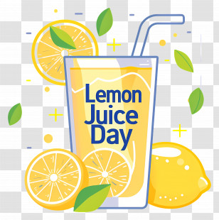 Lemon Juice Day - Lemon Juice Day Illustration Transparent PNG