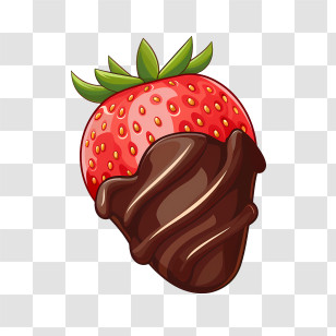 Chocolate Strawberry - Chocolate-Dipped Strawberry Illustration Transparent PNG