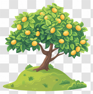Mango Tree - Lemon Tree With Vibrant Fruits Transparent PNG