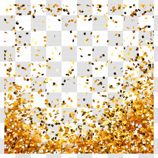 Gold Confetti - Gold Confetti Shimmering Background Transparent PNG