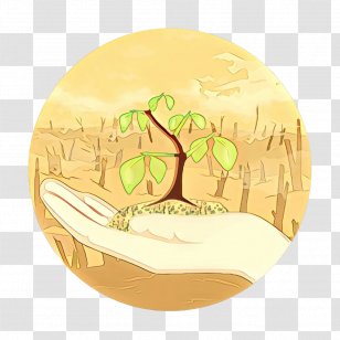 Yellow Tree Leaf Plant Branch - Beige - Plate Transparent PNG