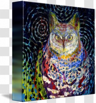 Owl The Starry Night Art Gallery Wrap Canvas Transparent PNG
