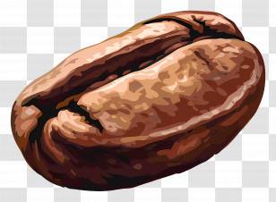 Coffee Bean - Zoomed Coffee Bean Illustration Transparent PNG