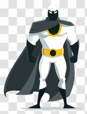 Space Ghost - Superhero In White Outfit And Black Cape Transparent PNG