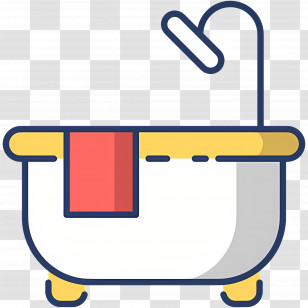 Bathtub - Bathtub With Towel Transparent PNG