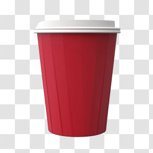 Paper Coffee Cup - Red Paper Cup For Beverages Transparent PNG
