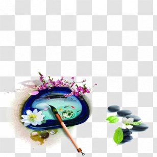 Ink Brush Inkstone Four Treasures Of The Study - Fine Stone And Transparent PNG
