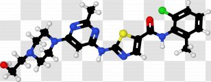 Clip Art Dasatinib Ball-and-stick Model Molecule - Threedimensional Space - Recreation Transparent PNG
