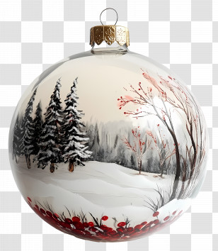 Christmas - Hand-Painted Christmas Ball Ornament Transparent PNG
