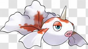 Goldeen - Cartoon Fish With Horn Transparent PNG
