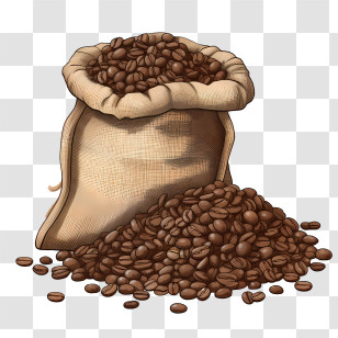Coffee Beans Bag - Sack Of Fresh Coffee Beans Transparent PNG