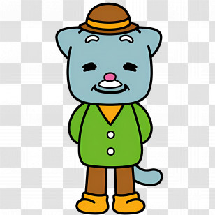 Buddyeddy - Cartoon Cat In Hat Transparent PNG