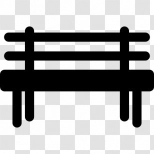City With Benches - Black And White - Seat Transparent PNG