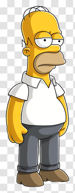 Simpsons - Standing Cartoon Male Character Illustration Transparent PNG