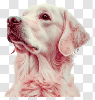 Golden Retriever - Golden Retriever Dog Portrait On Transparent Background Transparent PNG