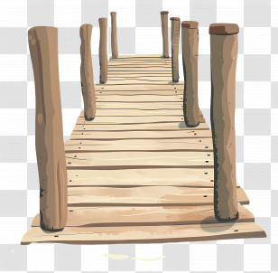 Wooden Pier - Wooden Dock Over Water Transparent PNG