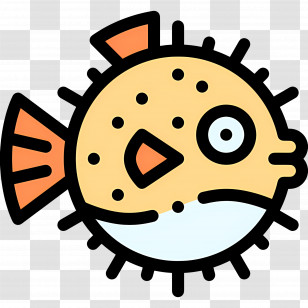 Puffer Fish - Cute Puffer Fish Cartoon Illustration Transparent PNG