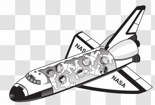 Space Shuttle Program International Station Clip Art - Spacecraft - Black Spaceship Cliparts Transparent PNG