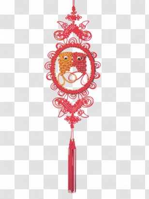 Chinesischer Knoten Christmas Ornament Download - Chinese Paper Cutting - Red Knot Transparent PNG