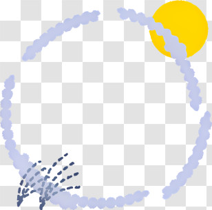 Cartoon - Abstract Decorative Circle And Sun Transparent PNG
