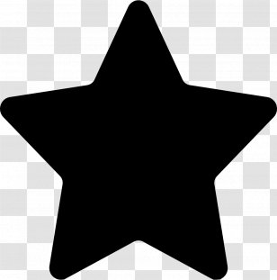 Star Shape Clip Art - Black And White Transparent PNG