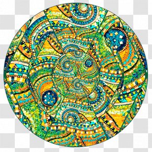 Circle Abstract Background - Stained Glass - Tableware Plate Transparent PNG