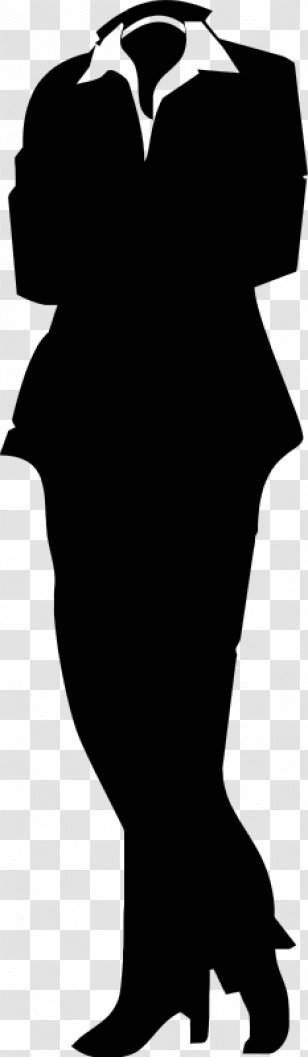 Suit Informal Attire Woman Clip Art - Monochrome - Business Cliparts Transparent PNG