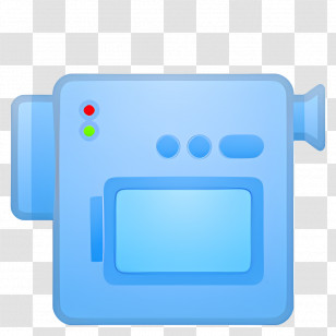 Video Camera Emoji - Blue Video Camera Icon Transparent PNG