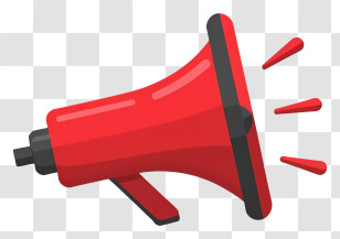 Red Megaphone - Red Megaphone Graphic For Communication Transparent PNG