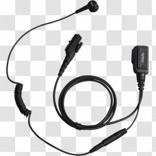 Two-way Radio Microphone Digital Mobile Hytera Headset - Usb Cable - Wearing A Transparent PNG