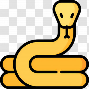 Snake - Yellow Snake Illustration Transparent PNG