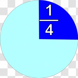 Fraction 1/4 Mathematics One Half Clip Art - Area - Procedures Cliparts Transparent PNG