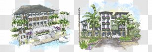 Resort Boutique Hotel Architecture Drawing - Urban Design Transparent PNG